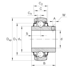 Подшипник GY1104-206-KRR-B-AS2/V INA