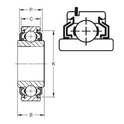 Bantalan 203KLLG2 Timken