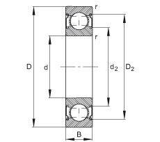 Bantalan 6004-C-2Z FAG