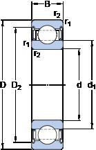 Bantalan 6011-2Z/VA208 SKF