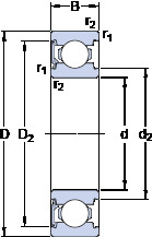 Bantalan 6004-RSL SKF