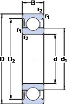 Bantalan 6008-RZ SKF